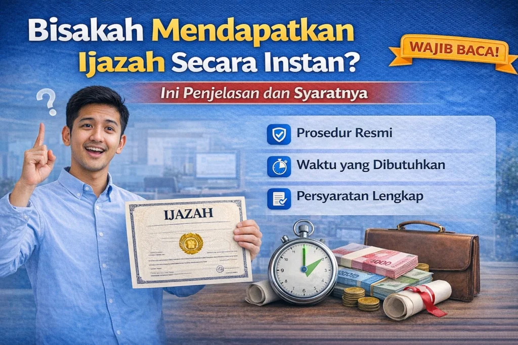 ijazah instant apakah bisa didapatkan dan penjelasan serta syaratnya
